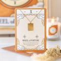 The Wheel of Fortune Vintage Tarot Necklace on Greeting Card