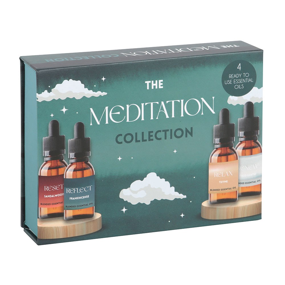 Blended Essential Oil Set for Meditation - 4 x 10ml Bottles