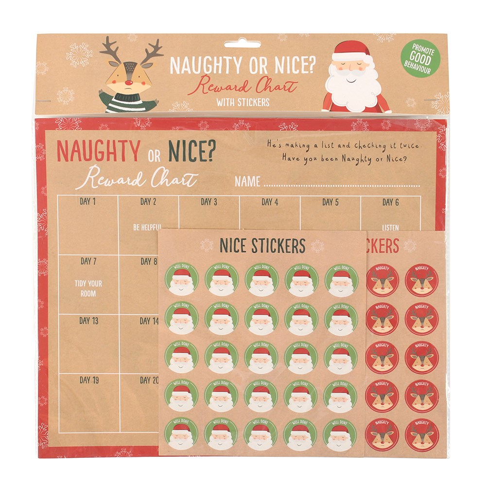 A4 Elf Countdown to Christmas Kids Sticker Reward Naughty Chart List Advent for sale online 