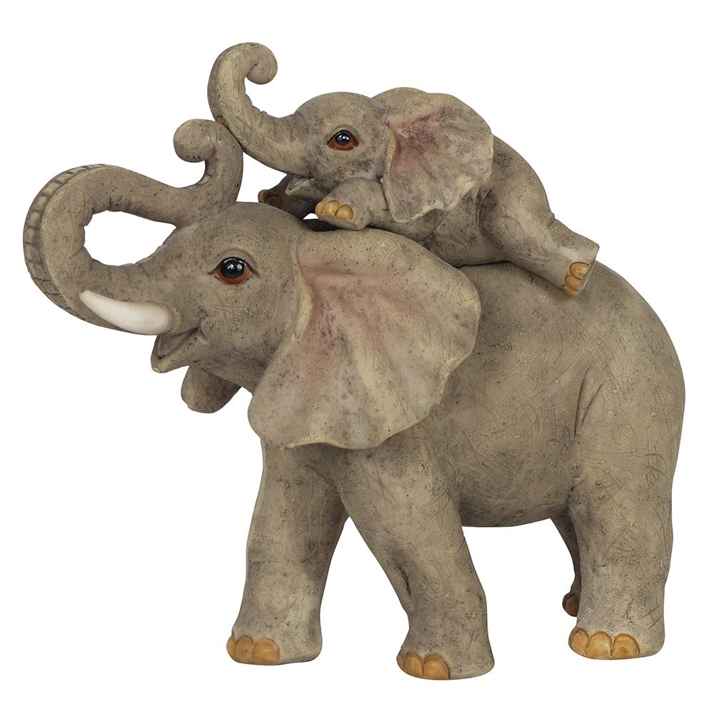 something different Elephant Adventure Mother and Baby Elephant Ornament