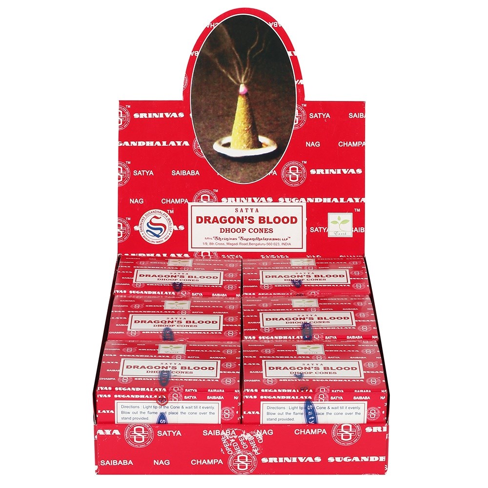 Box Of 12 Satya Dragon S Blood Dhoop Cones Something Different Wholesale Box Of 12 Satya Dragon S Blood Dhoop Cones Something Different Wholesale