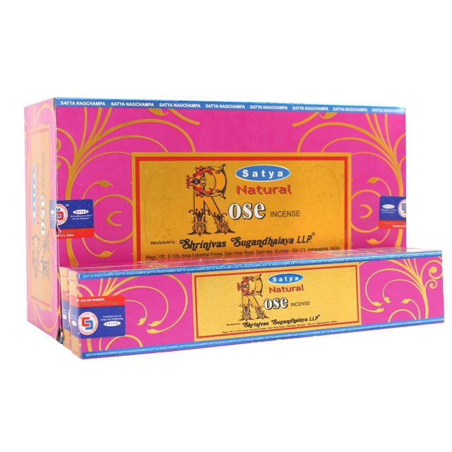 Download Box of 12 Packs of Natural Rose Incense Sticks by Satya ...