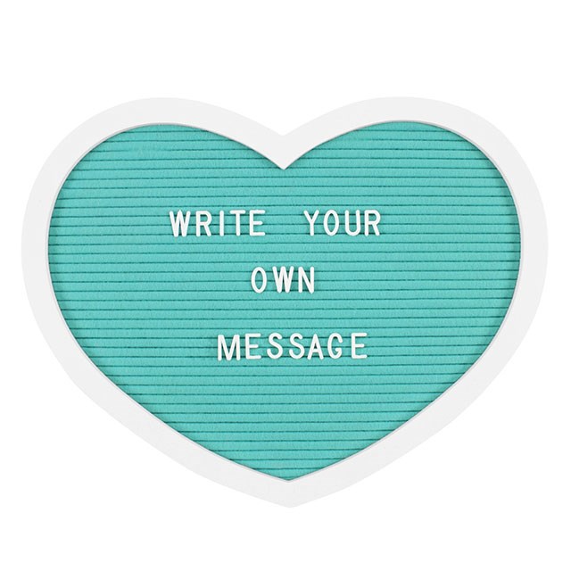 Turquoise Heart Letter Board Something Different Wholesale