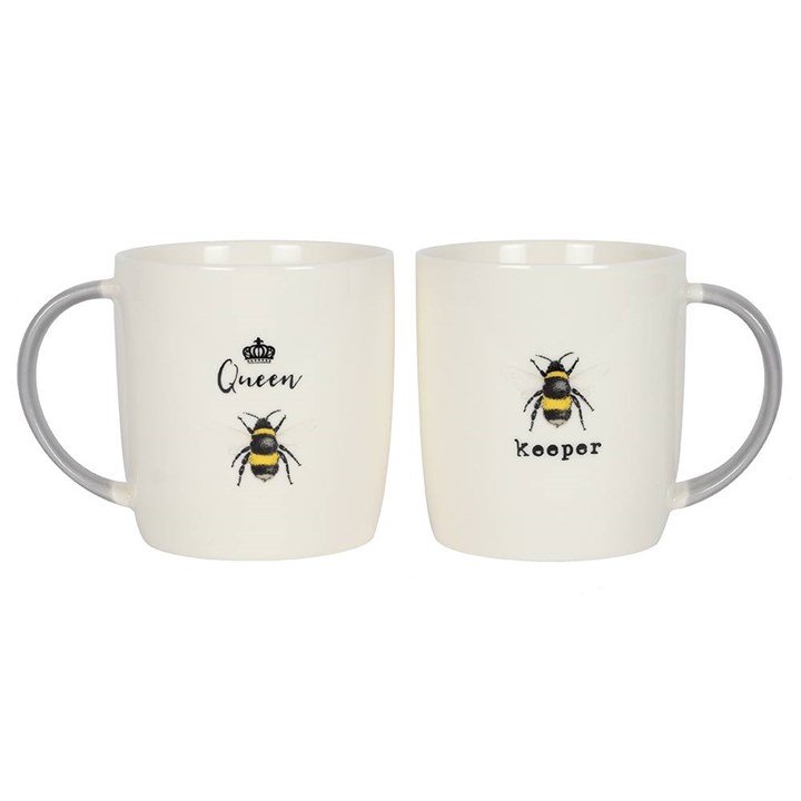 Queen Bee and Keeper Couples Mug Set